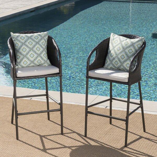 Spaeth 31" Patio Bar Stool Set with Cushion