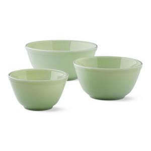 Mosser Glass Mixing Bowls, Set of 3, Green
