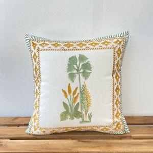 Handprinted Throw Pillow Sarah - Rangoli
