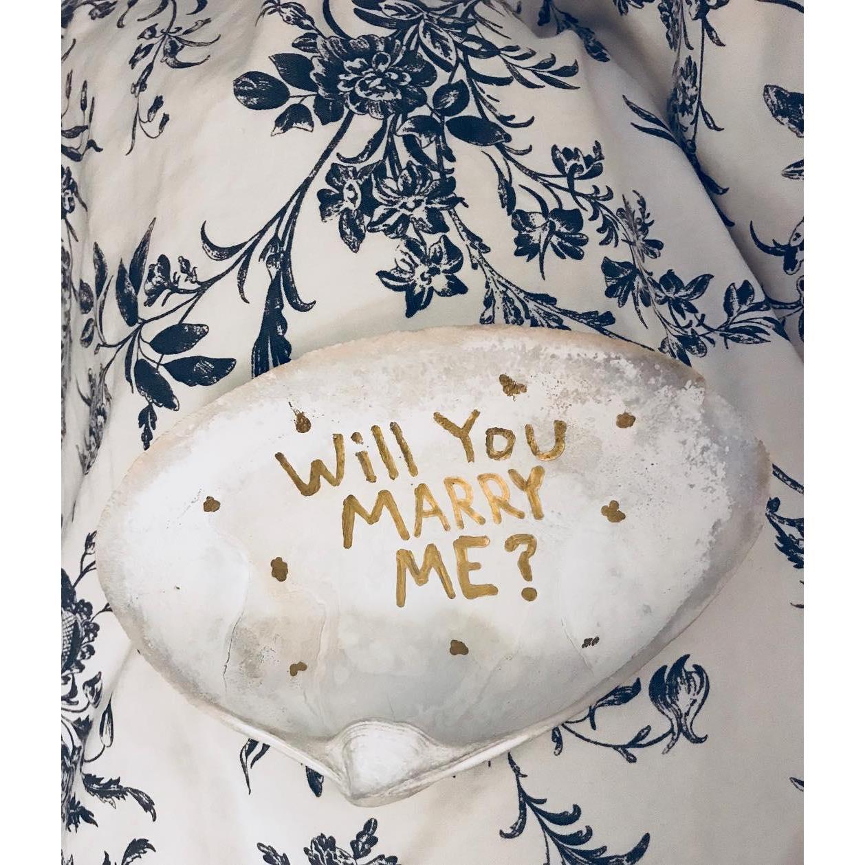 Terry's seashell proposal to Elena - February 24, 2018