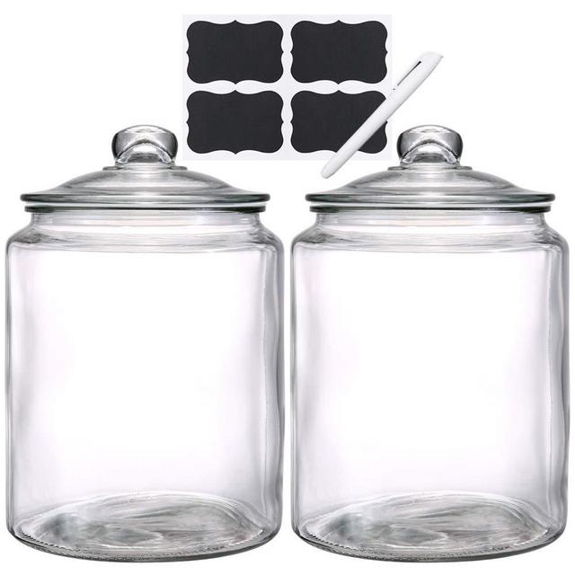 Large 1.5Gallon Glass Storage Jar, Airtight Glass Cookie Jar with Lid,  Kitchen G