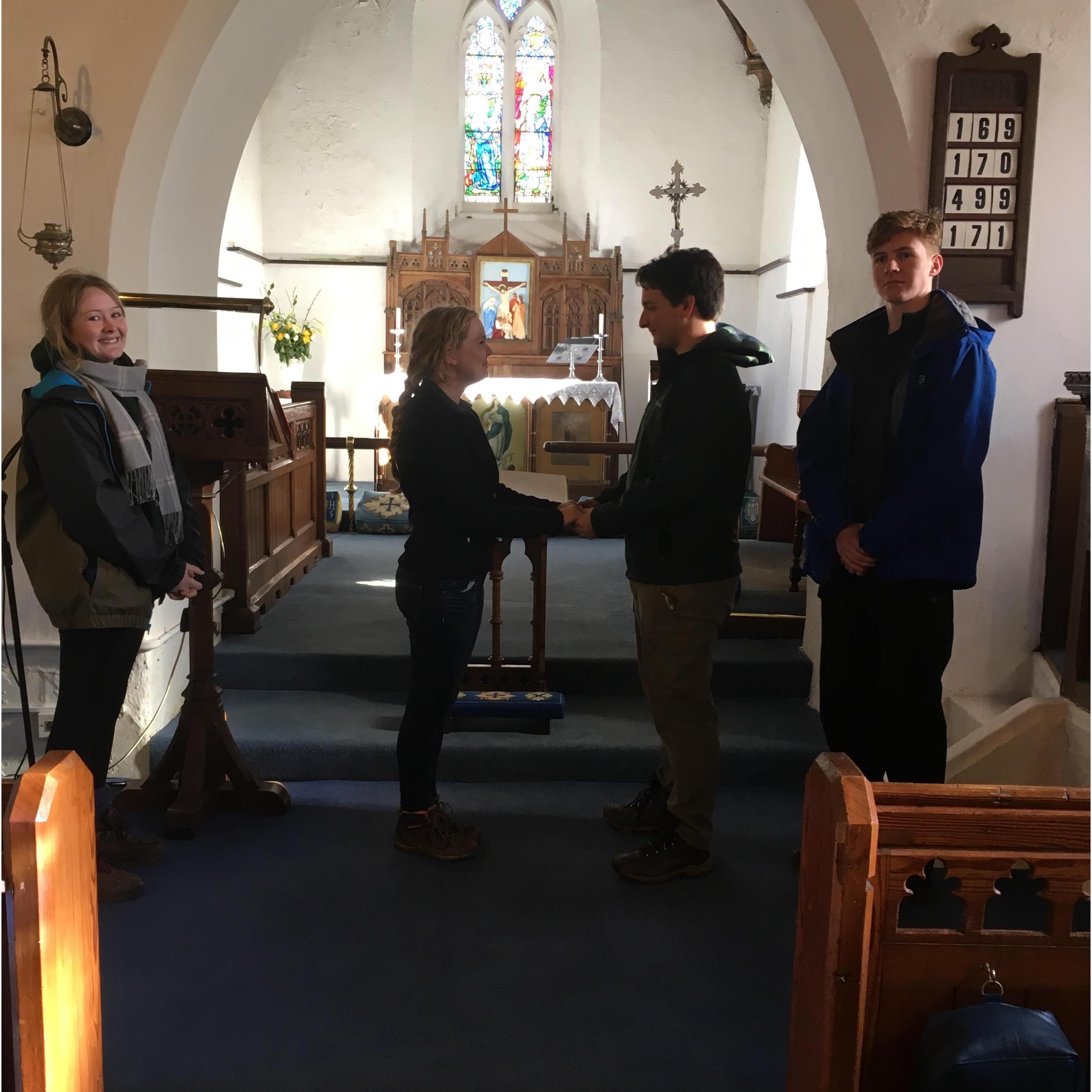 The "Fake" wedding abroad to scare the parents.