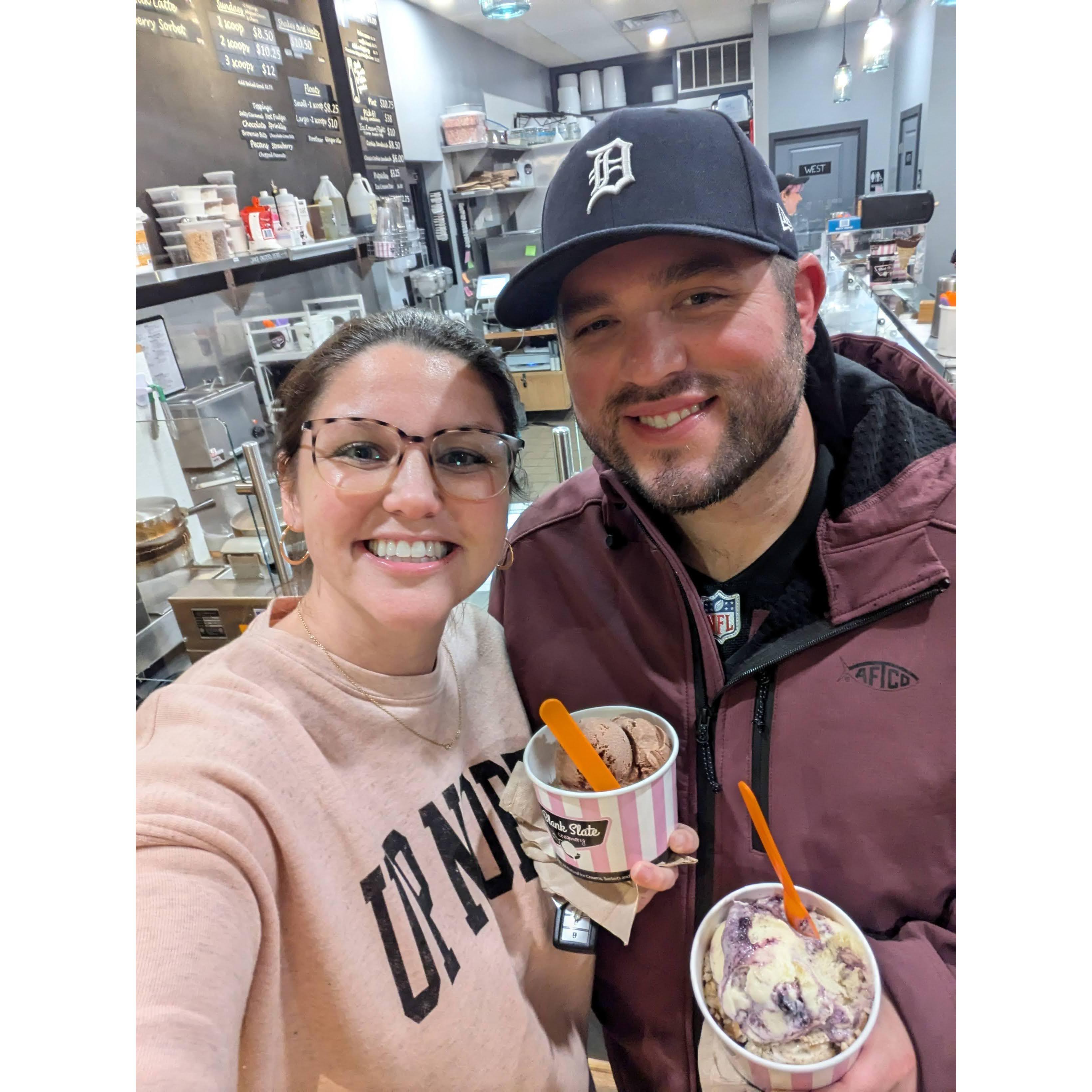 we love ending our nights with a sweet treat...ice cream!
