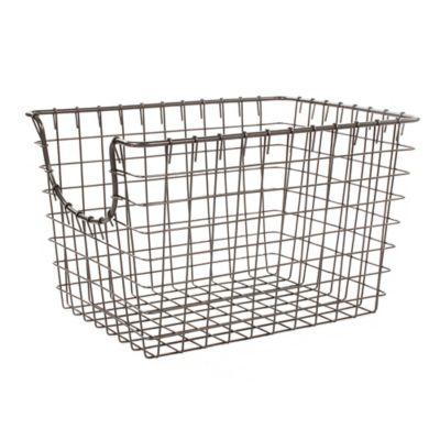 Spectrum™ Small Metal Scoop Basket in Grey