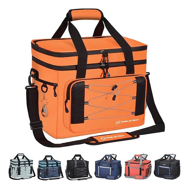 Maelstrom Soft Cooler Bag,Collapsible Soft Sided Cooler,30/60/75 Cans Beach Cooler,Ice Chest,Large Leakproof Camping Cooler,Portable Travel Cooler for Grocery Shopping,Camping,Kayaking,Road Trips