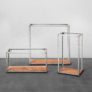 Galvanized Metal and Wood Wall Shelf (Set of 3) - Hearth & Hand™ with Magnolia