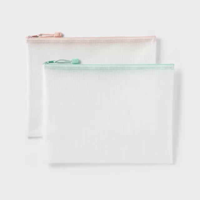 Paper Size Zip Pouches Multi 2pk - up&up™