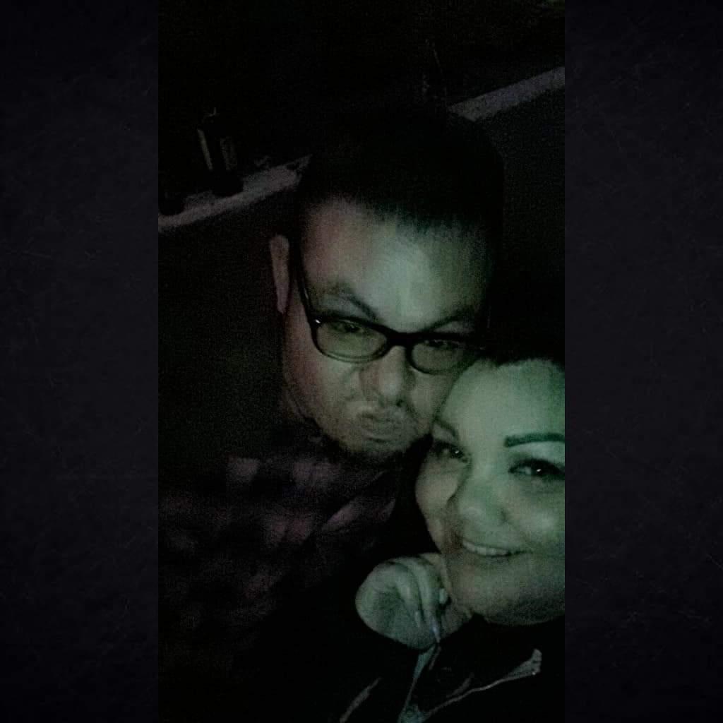 Our first Christmas together at Altadena's Christmas Tree Lane