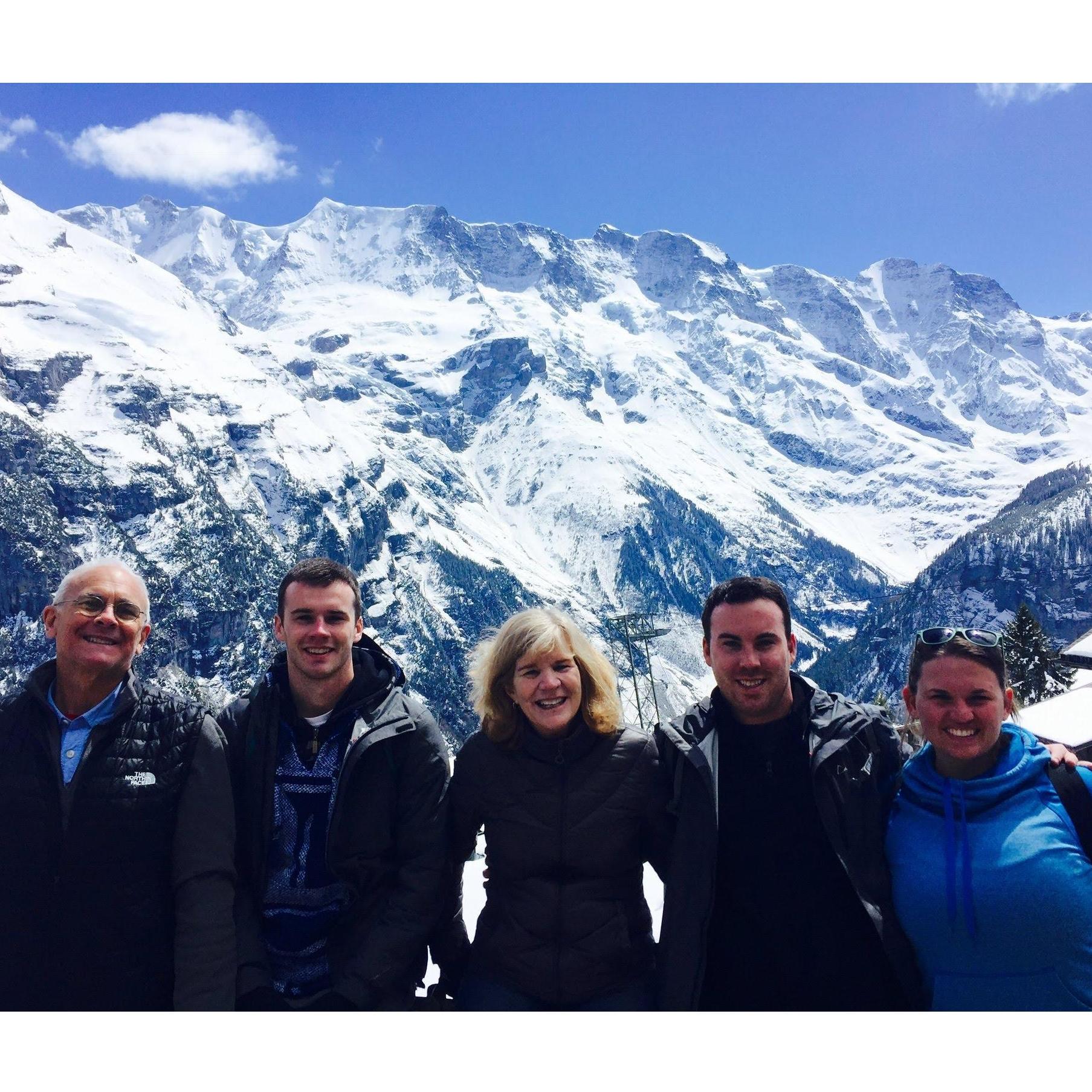 Tokarz Family & Ali  in Lauterbrunnen, Switzerland (April, 2016)