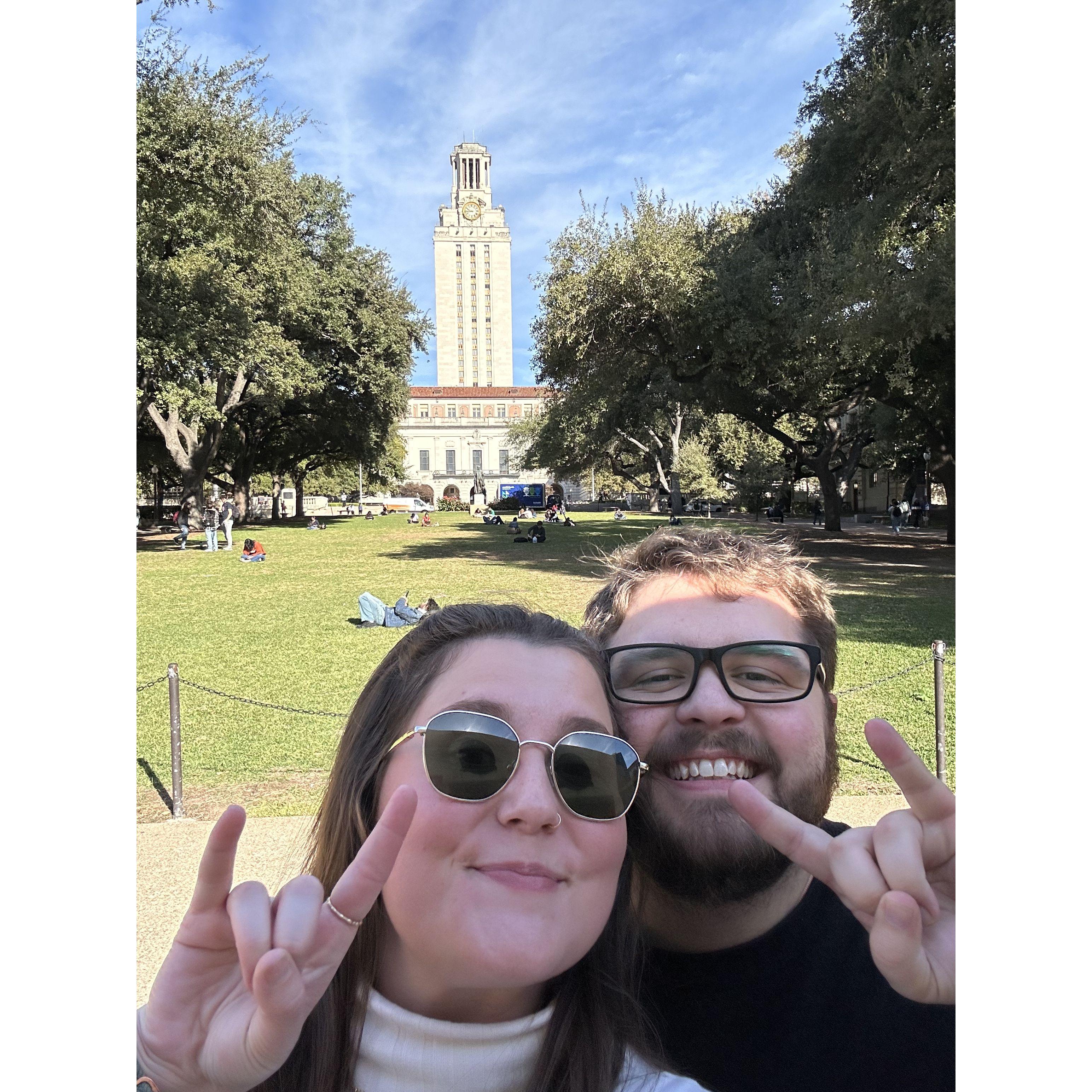 Turner showing Susie around UT.