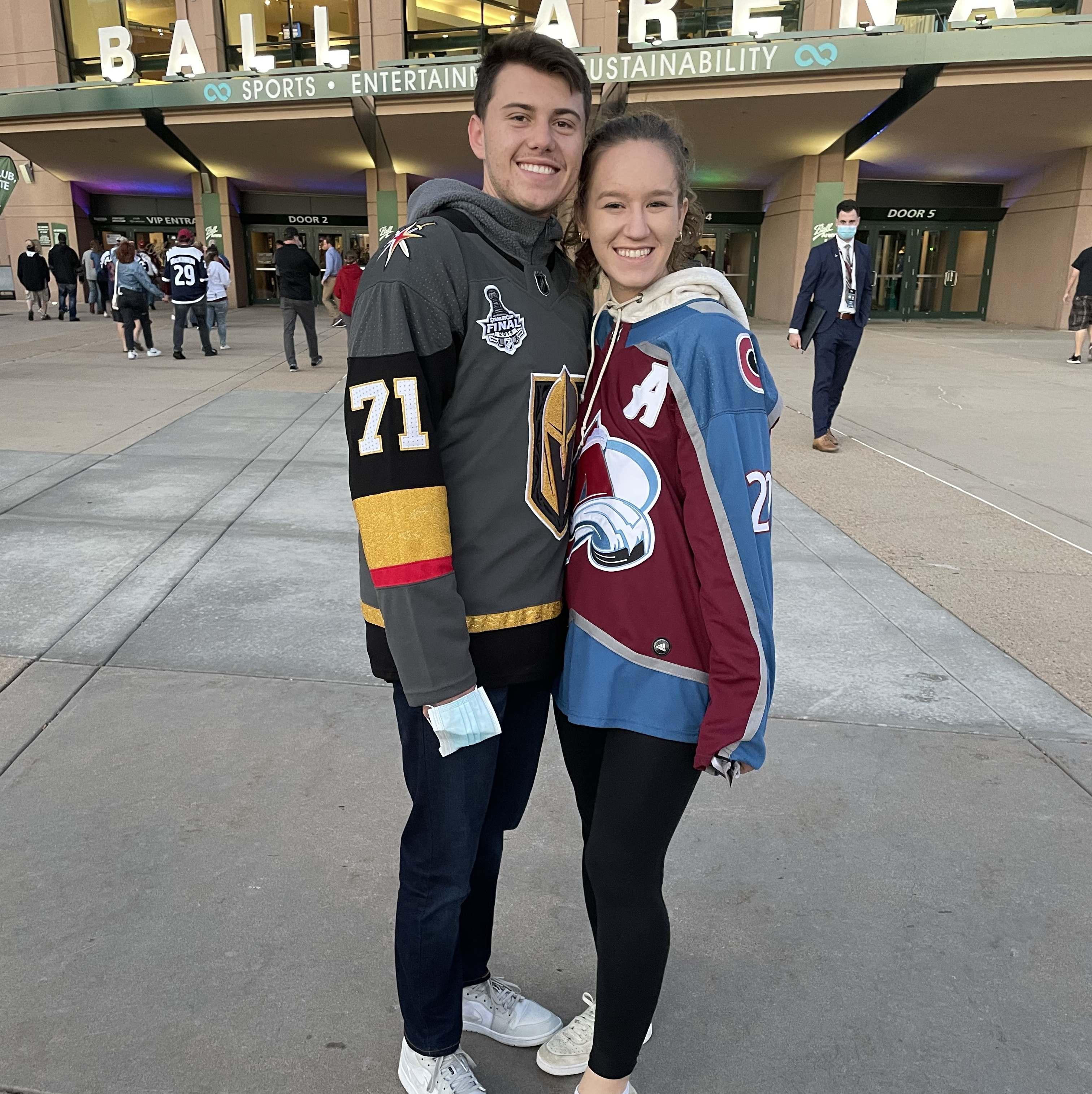 September, 2021 - One thing we have loved doing together is going to hockey games, even if we typically aren't rooting for the same team ;)