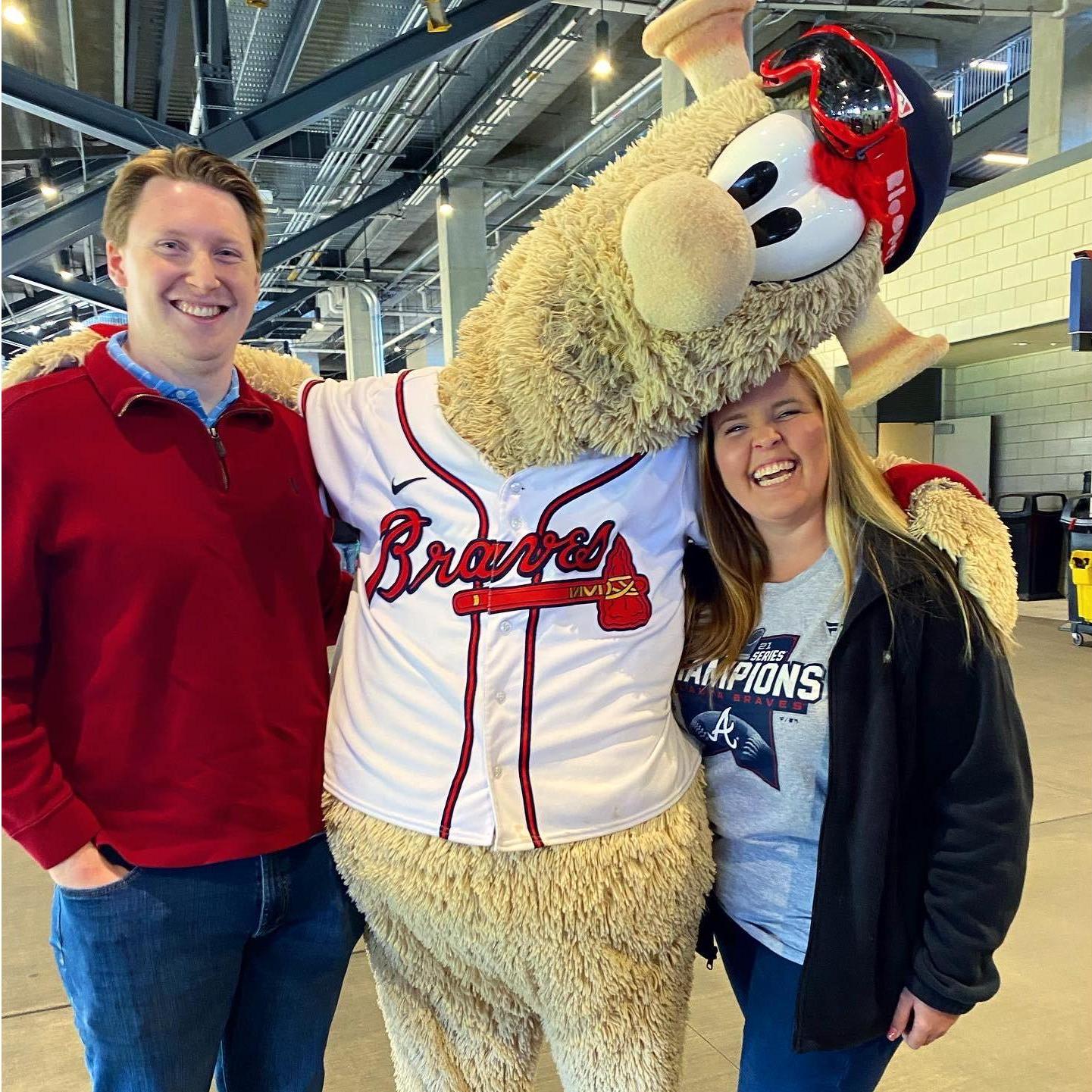11/14/2021- Campbell and Carter got to meet Blooper at the Braves A-List day! They are so excited to be moving closer to the stadium to attend more games!