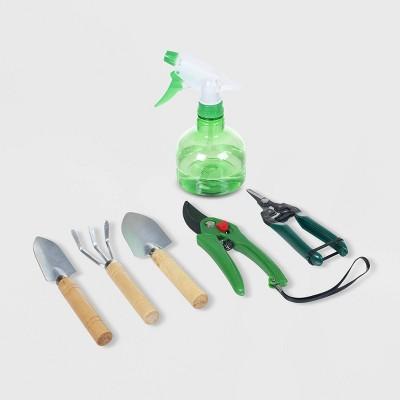 6pc 7" Steel Indoor Garden Tool Set - Pure Garden