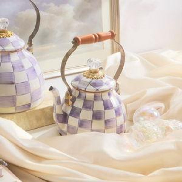 Violet Check 2 Quart Tea Kettle