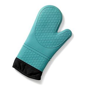 Popular Bath Products Silicone Quilted Caribbean Blue Silicone Oven Mitt