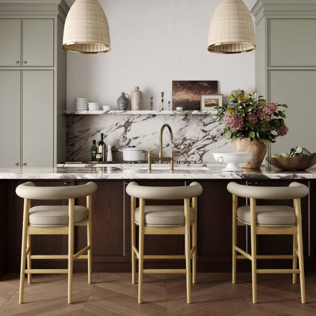 TOV Furniture Counter Height Bar Stool - Taupe