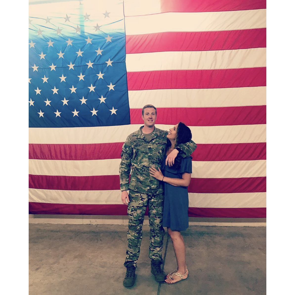 Saying goodbye before we went into our second deployment together