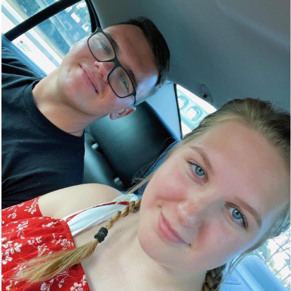 On our way to the beach.