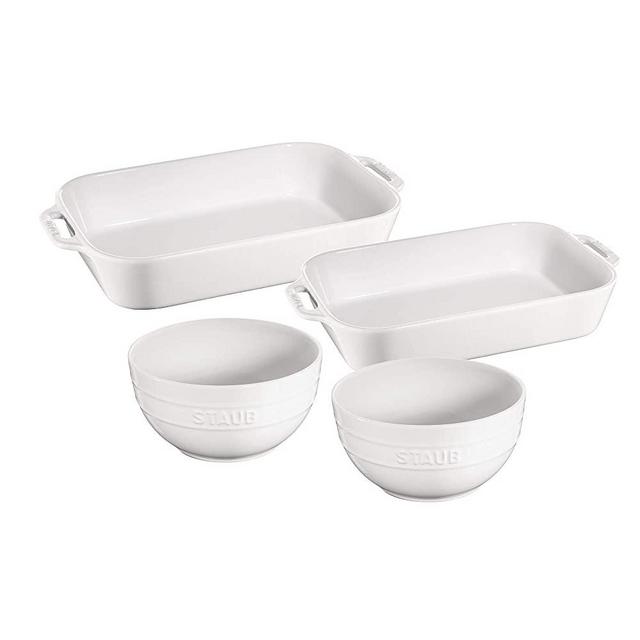 Staub Ceramic bakeware set, 4-pc, White