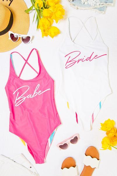 Reversible Bride and Babe Swimsuits!