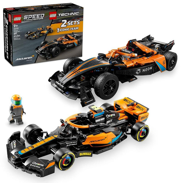 LEGO Technic & Speed Champions McLaren Racing Pack Building Toys Set - Race Cars Toys for Kids, Boys & Girls, Ages 9+ - Gift Ideas for Birthdays - 66792