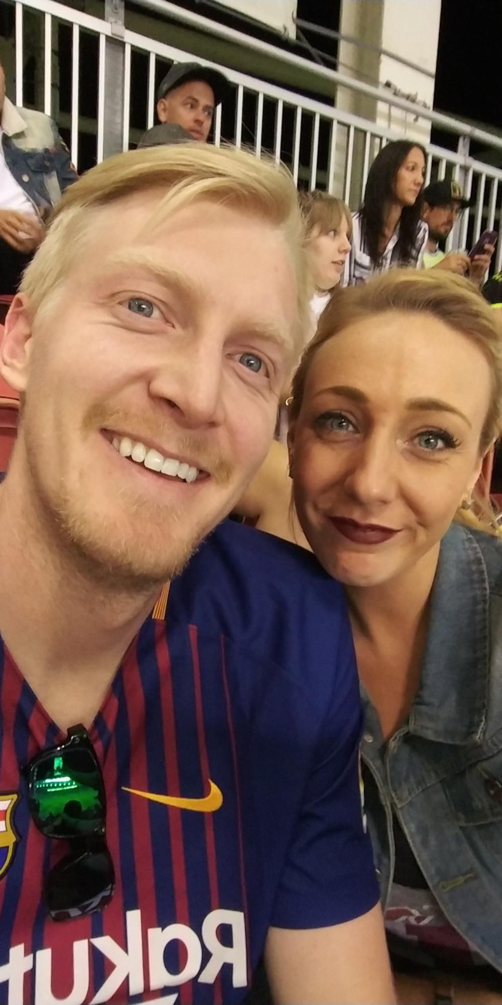 Cheering on our Real Salt Lake soccer team! Both Luke and Lorraine are huge soccer fans, its what drew them together back in college. They played on a indoor soccer league together.