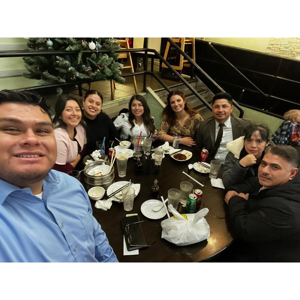 Dinner after our first meeting together