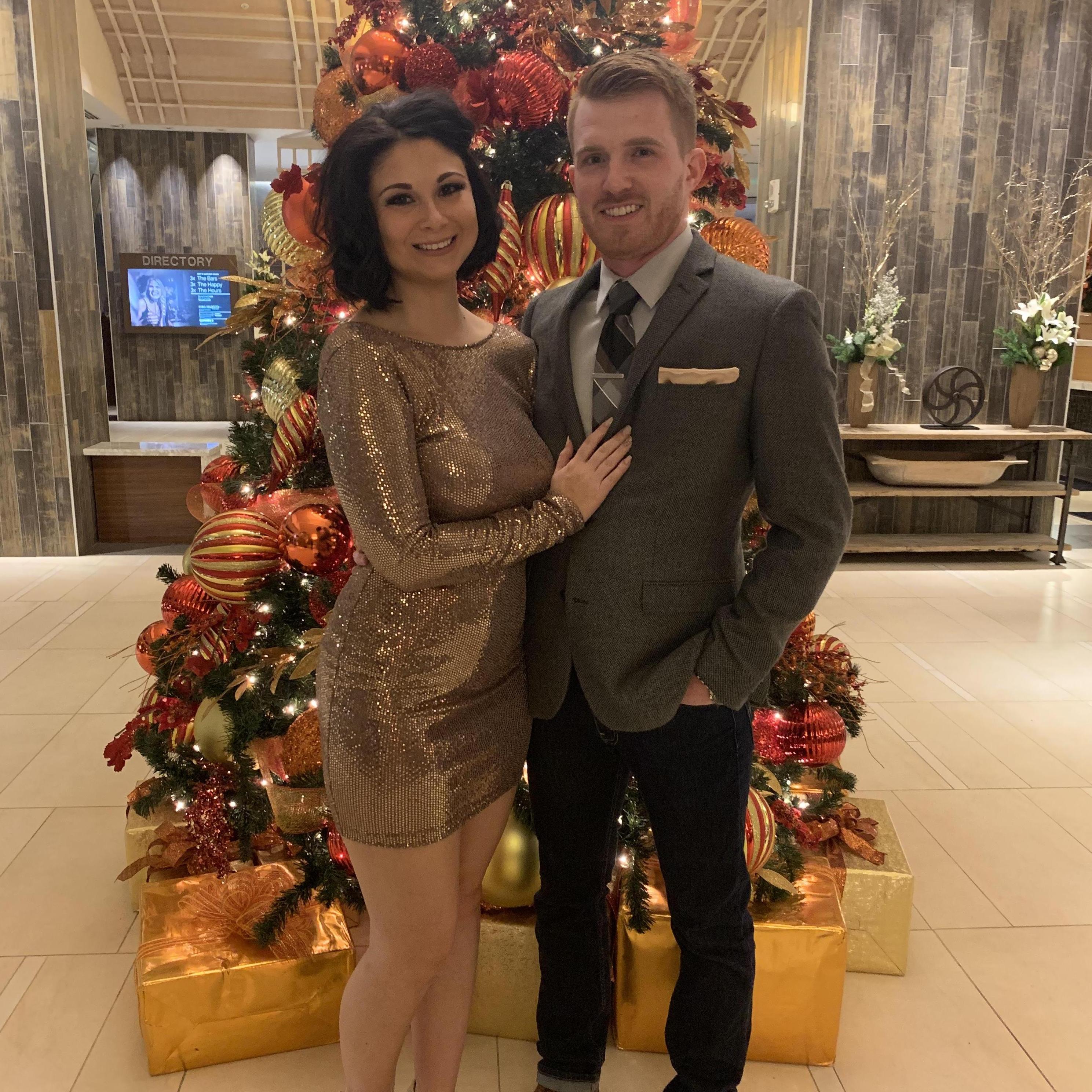 New Year's Eve in Indianapolis, Indiana, a month after we started dating.