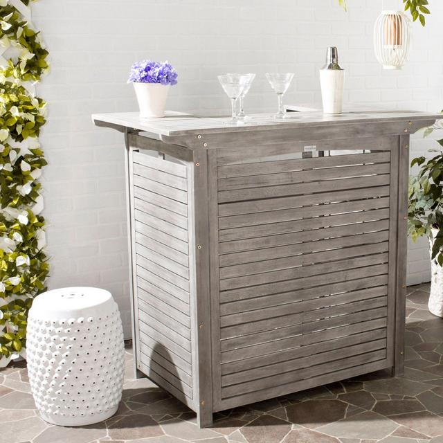 Safavieh Monterey Bar Table in Grey Wash