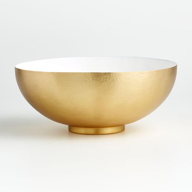 Pheline Hammered Large Brass Bowl