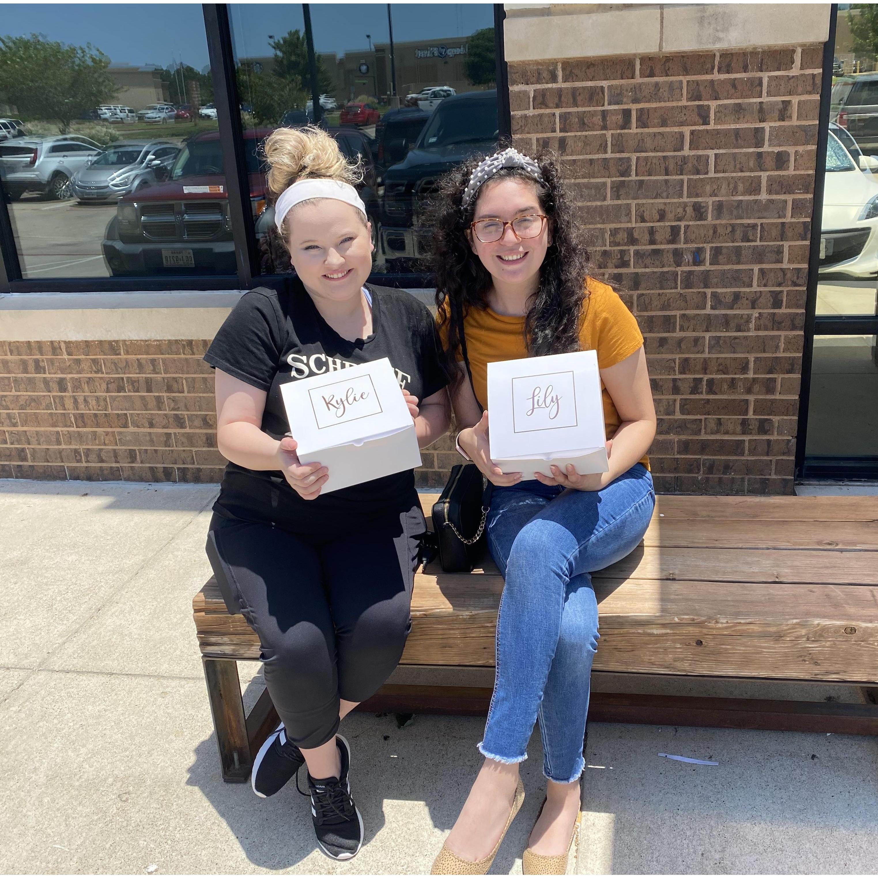 My bridesmaids, Kylie and Lily, said yes!