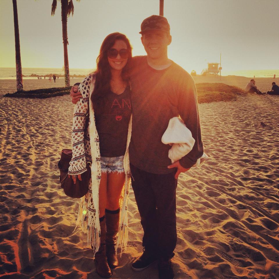 Catching the sunset in Venice Beach, CA