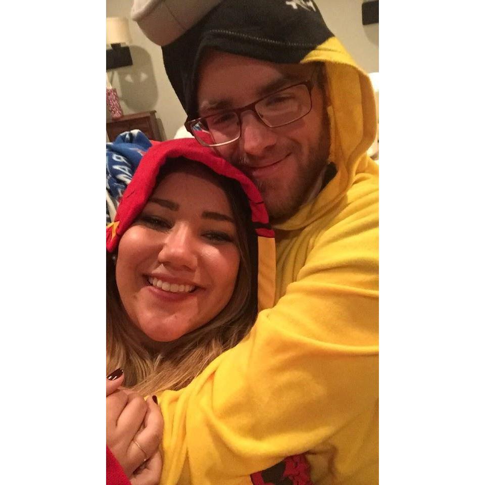Our very first photo together, December 2016.