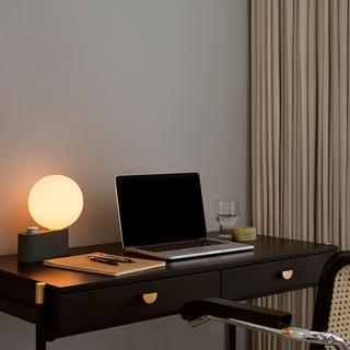 Alumina Table Lamp with Sphere IV Bulb