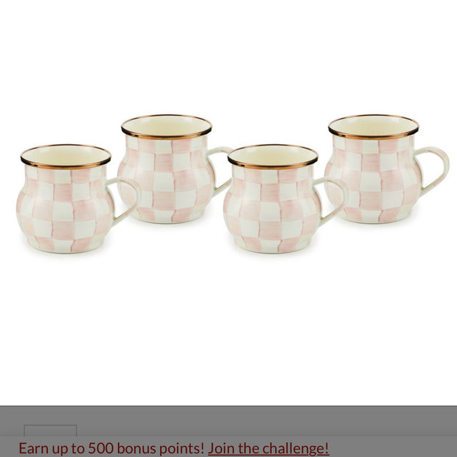 Courtly Check Mugs, Set of 4