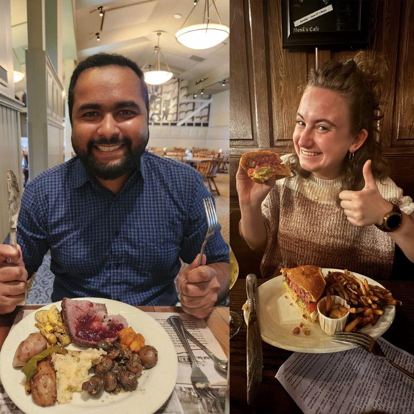 Foodies first: we love exploring new restaurants, trying new foods, and sipping fun drinks.
