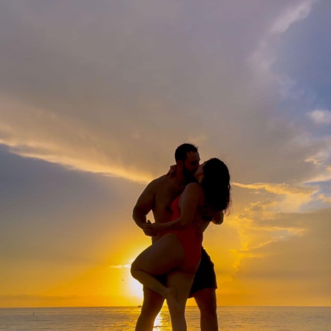 Our first sunset after getting married