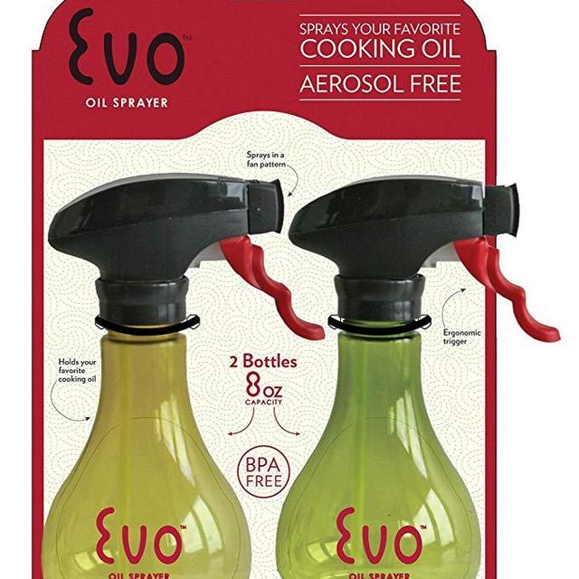 Evo Oil Sprayer Bottle, 8-ounce Capacity, Set of 2