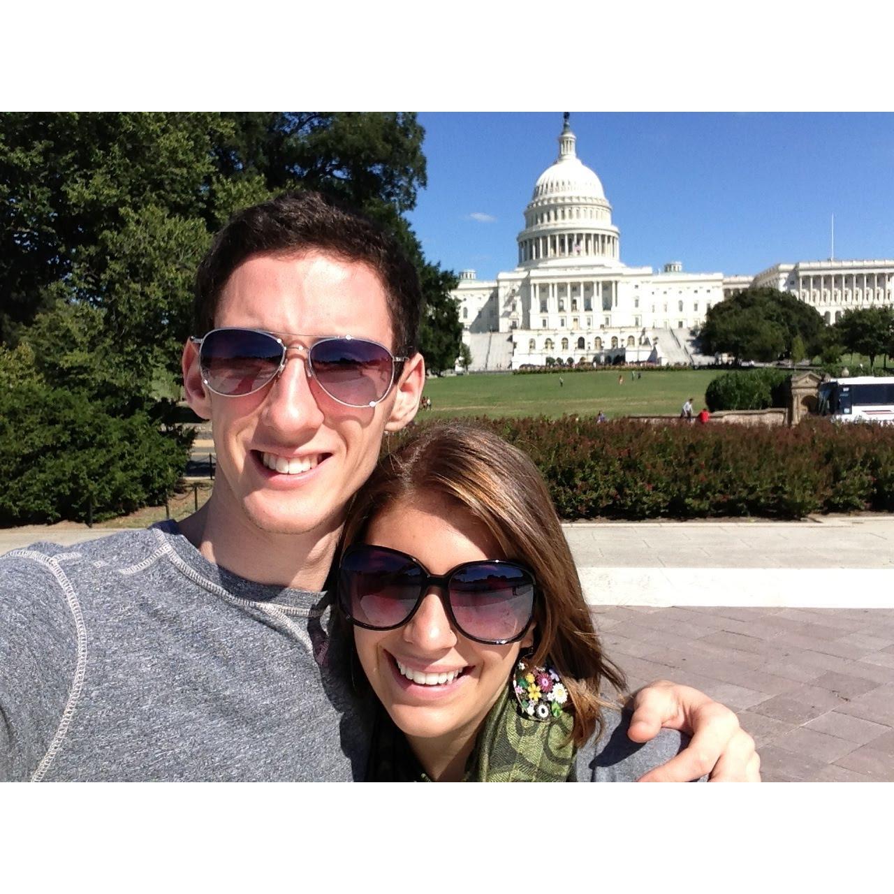 Exploring DC after Stephen moved to the city.