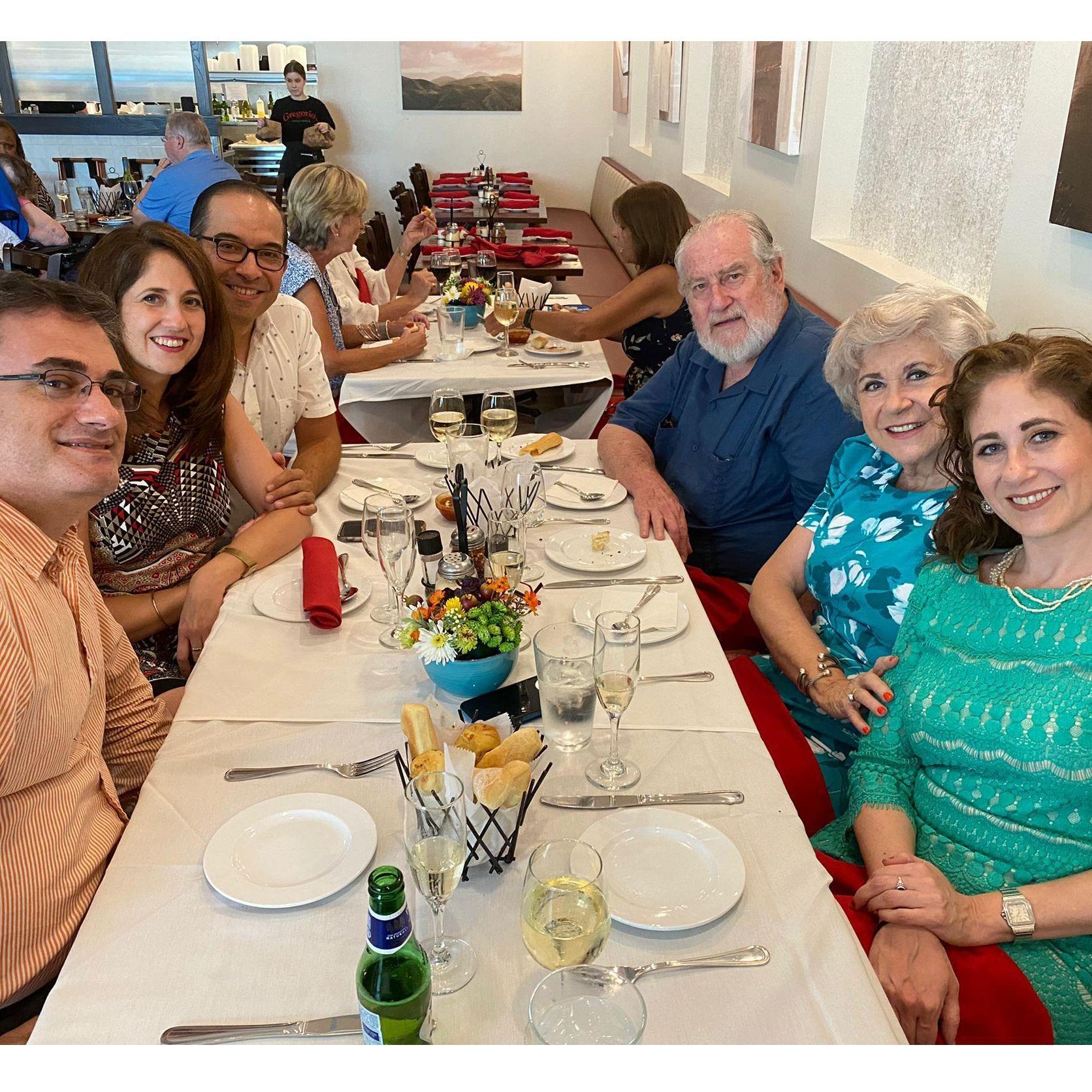 Celebrating with family for Marisa's parents' 50th Wedding Anniversary