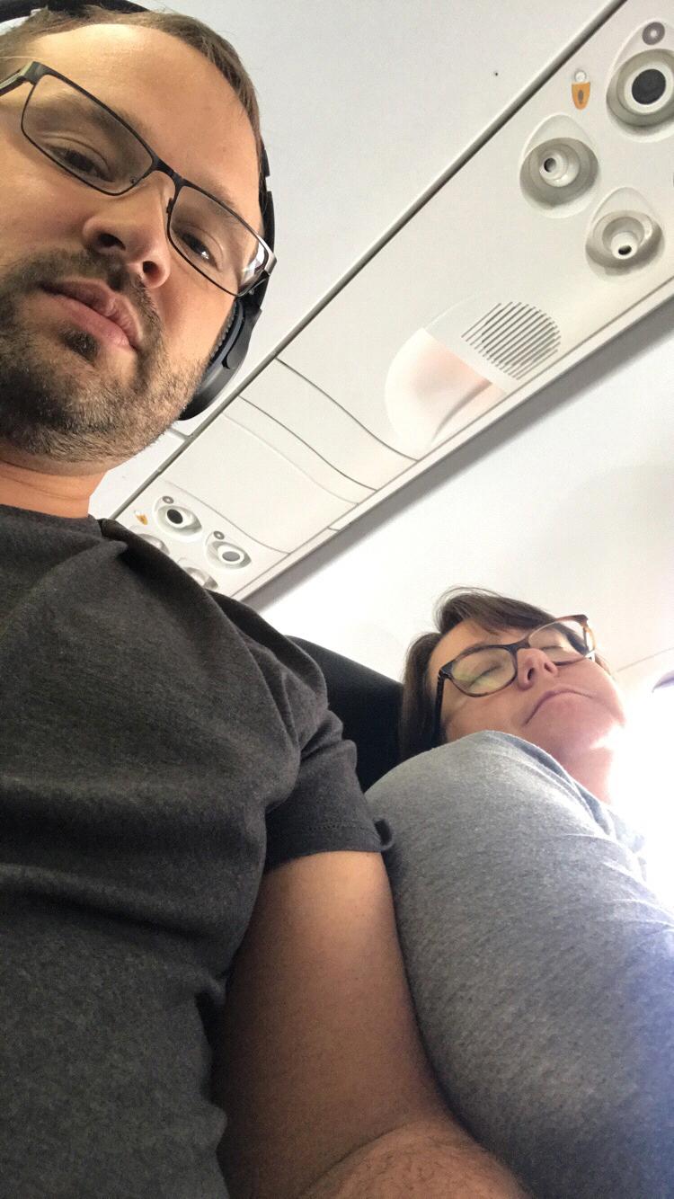 Flight home from Montreal, QC, Canada October 2018  Great conversation, again!