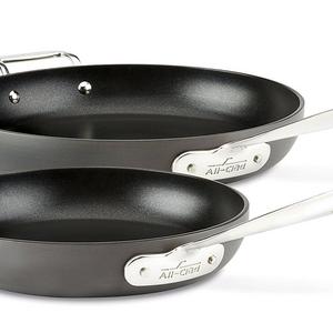 All-Clad Hard Anodized Nonstick Fry Pan Cookware Set, 10 inch and 12 inch Fry Pan, 2 Piece, Black