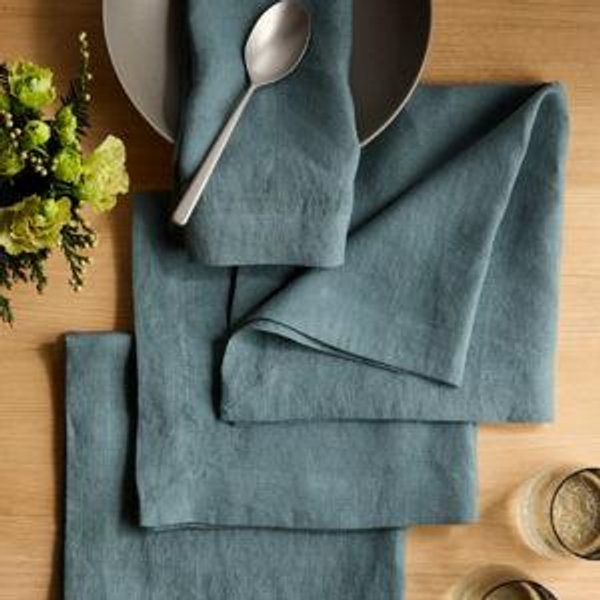 Quince European Linen Wide-Hem Napkins (Set of 4)