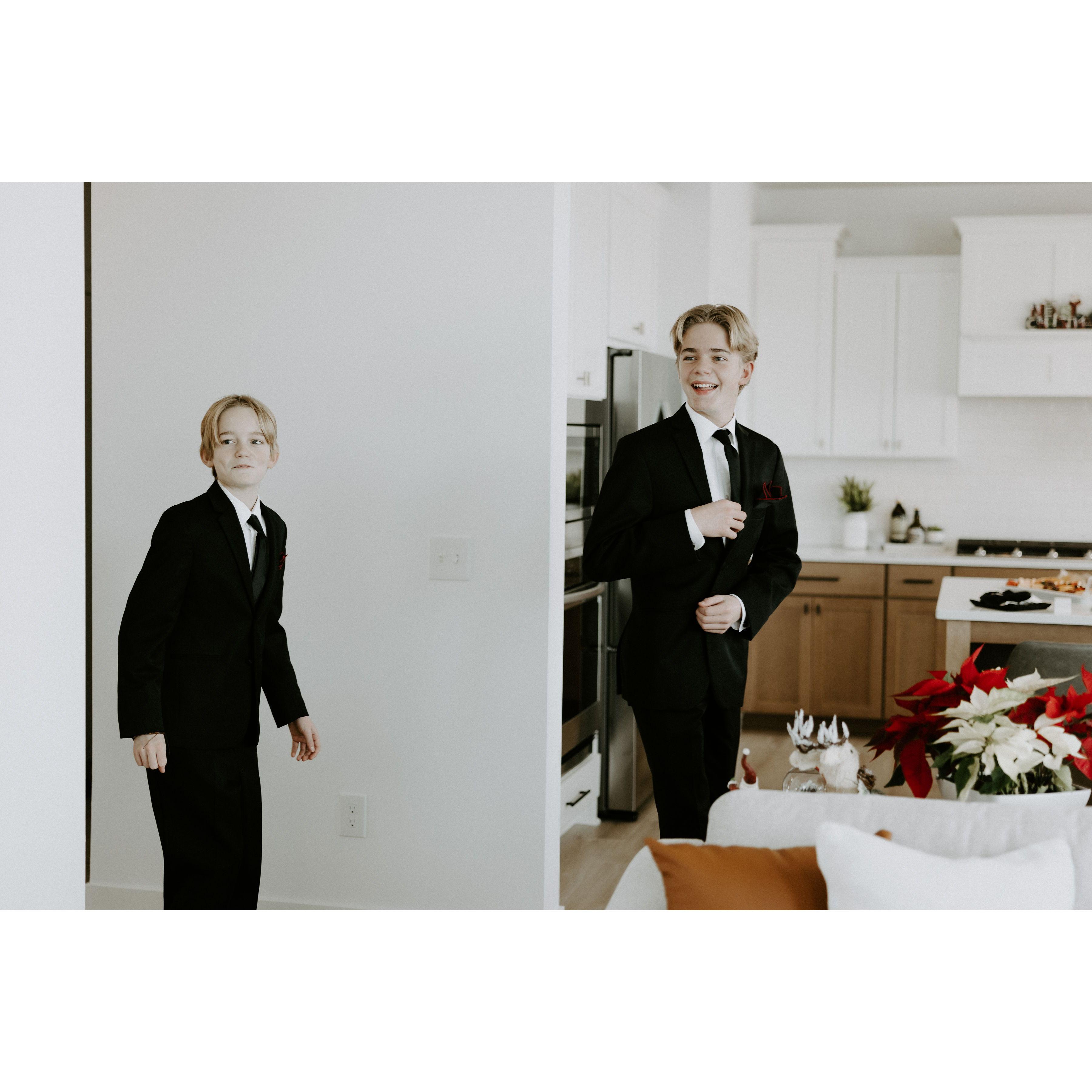 The boys first look