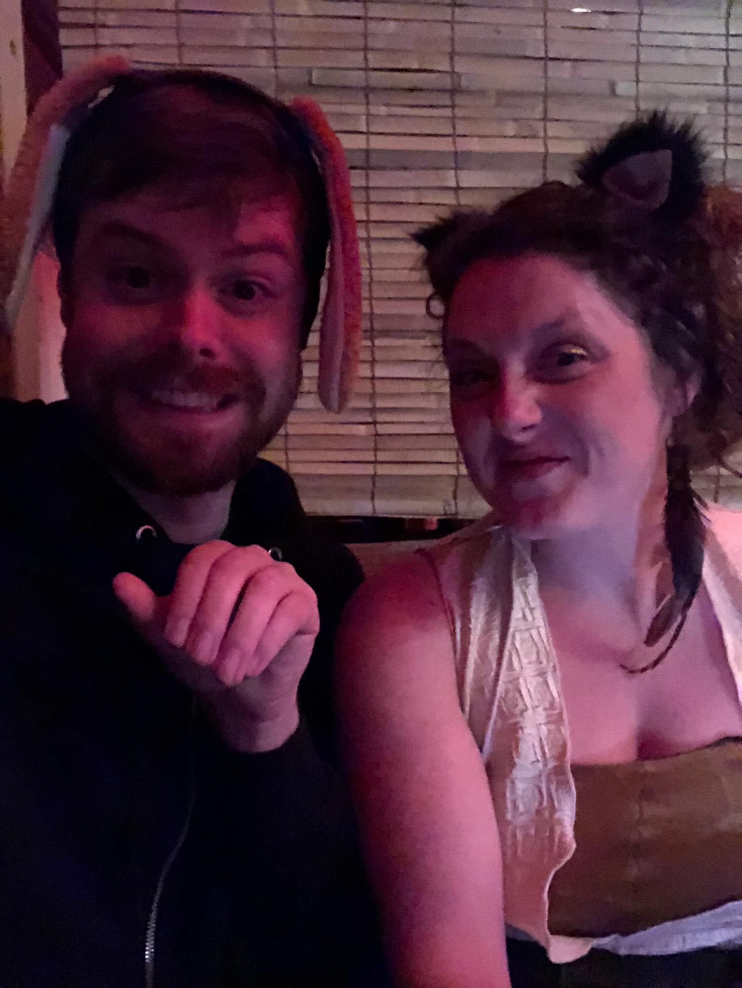 Brandon and Bridesmaid Sherene on Halloween 🎃