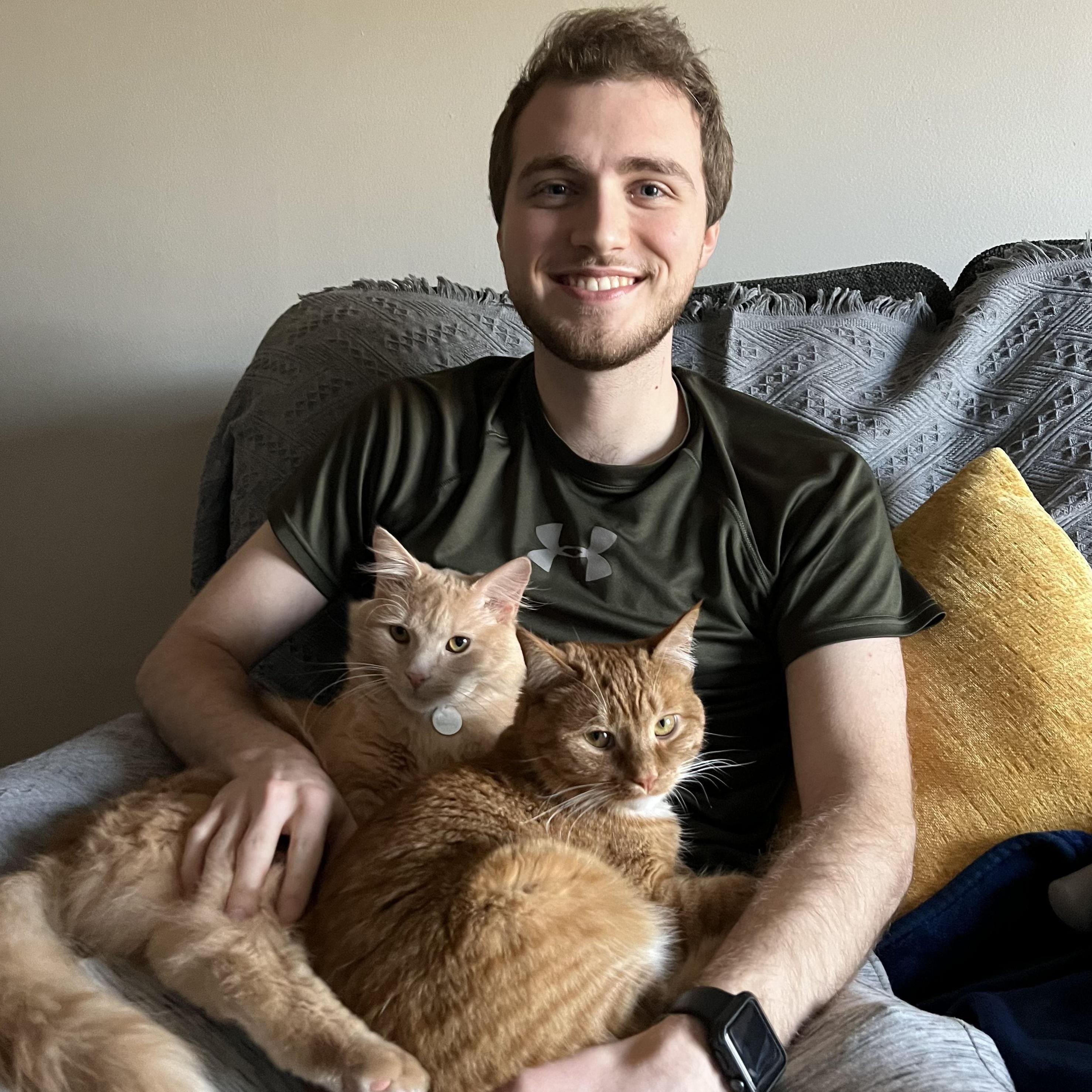 Steve & the kitties!