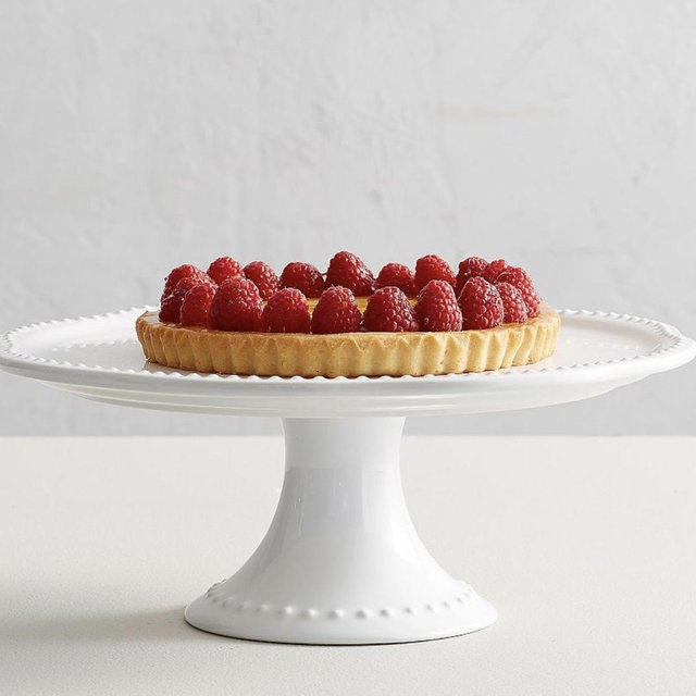 Emma Beaded Stoneware Cake Stand