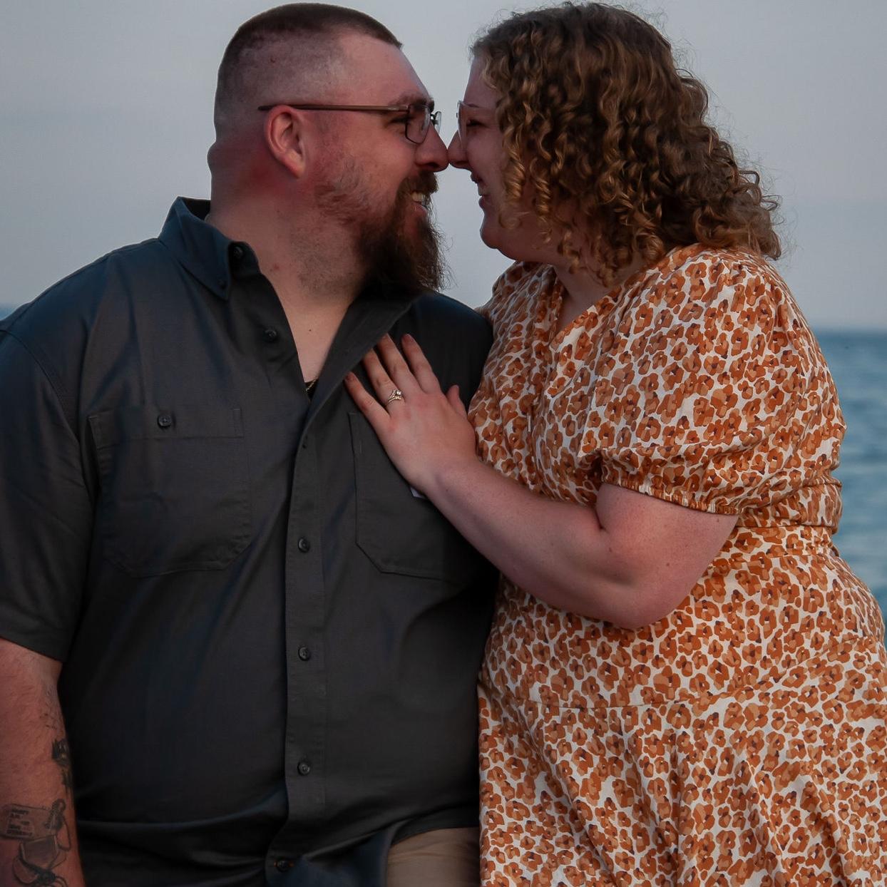 Engagement photos at Hampton Beach