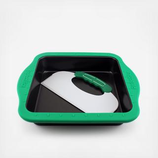 PerfectSlice Silicone Square Cake Pan with Slicing Tool