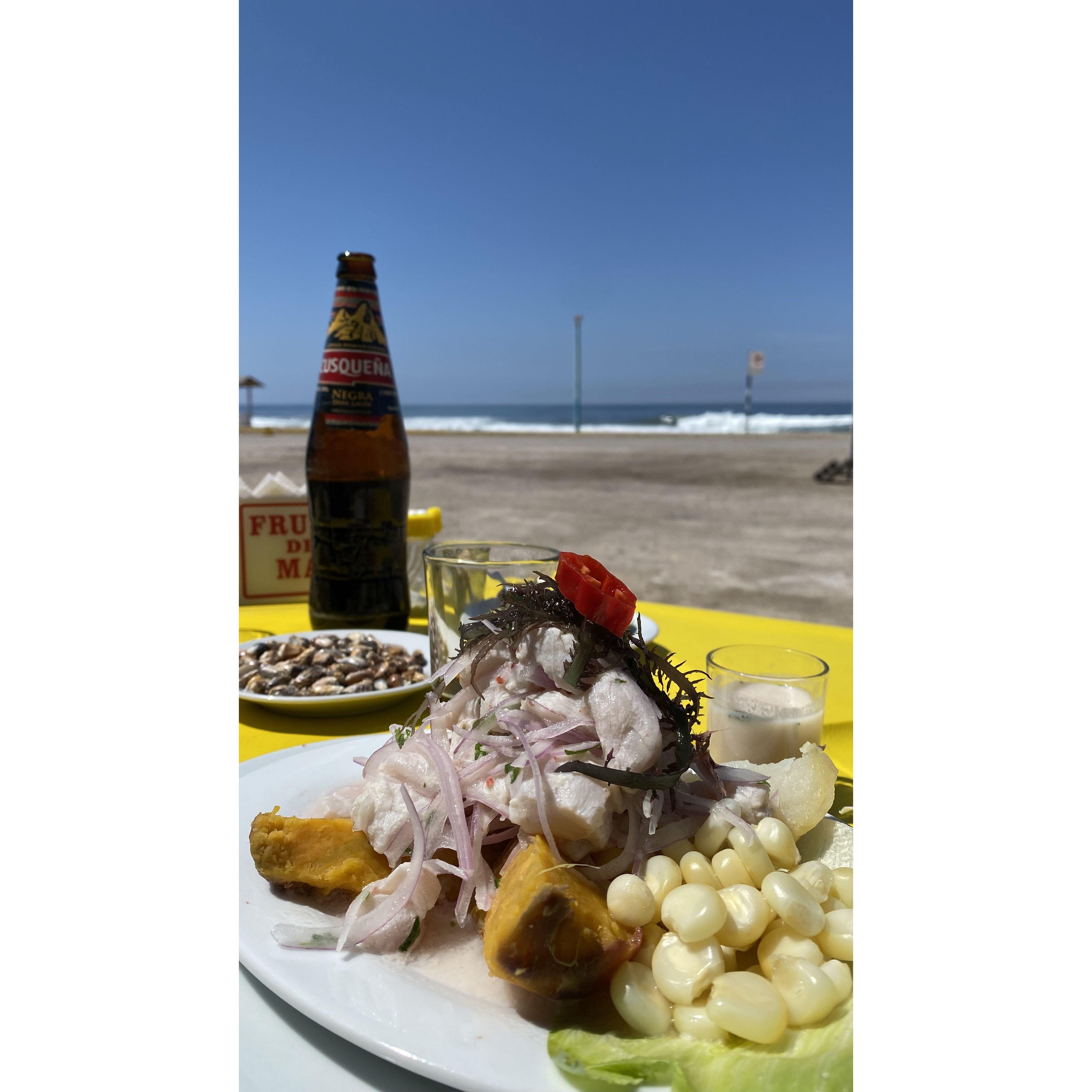 Peru's main dish, Ceviche! You can not miss it.